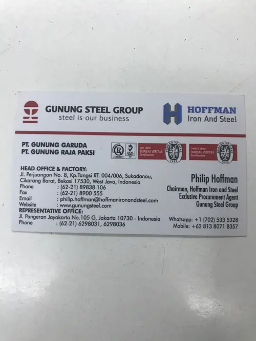 Consultancy For Gunung (Grp) Steel Indonesia