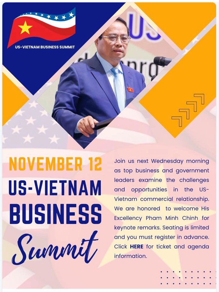 Amcham Vietnam business summit with Ambassador Knapper and Vietnam Deputy Prime Minister Chinh Flyer 2025